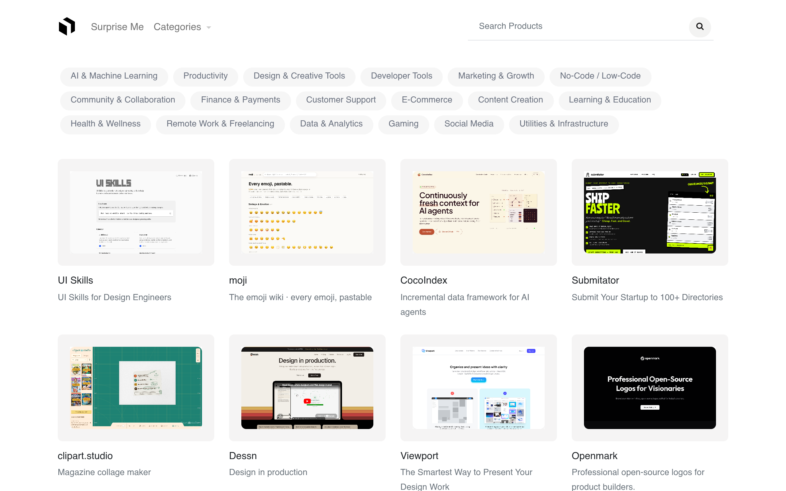Product Now homepage